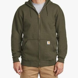 Carhartt Men's Olive Zip-Up Sweater